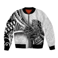 Solomon Islands Nguzunguzu Bomber Jacket Polynesian Tribal Pattern