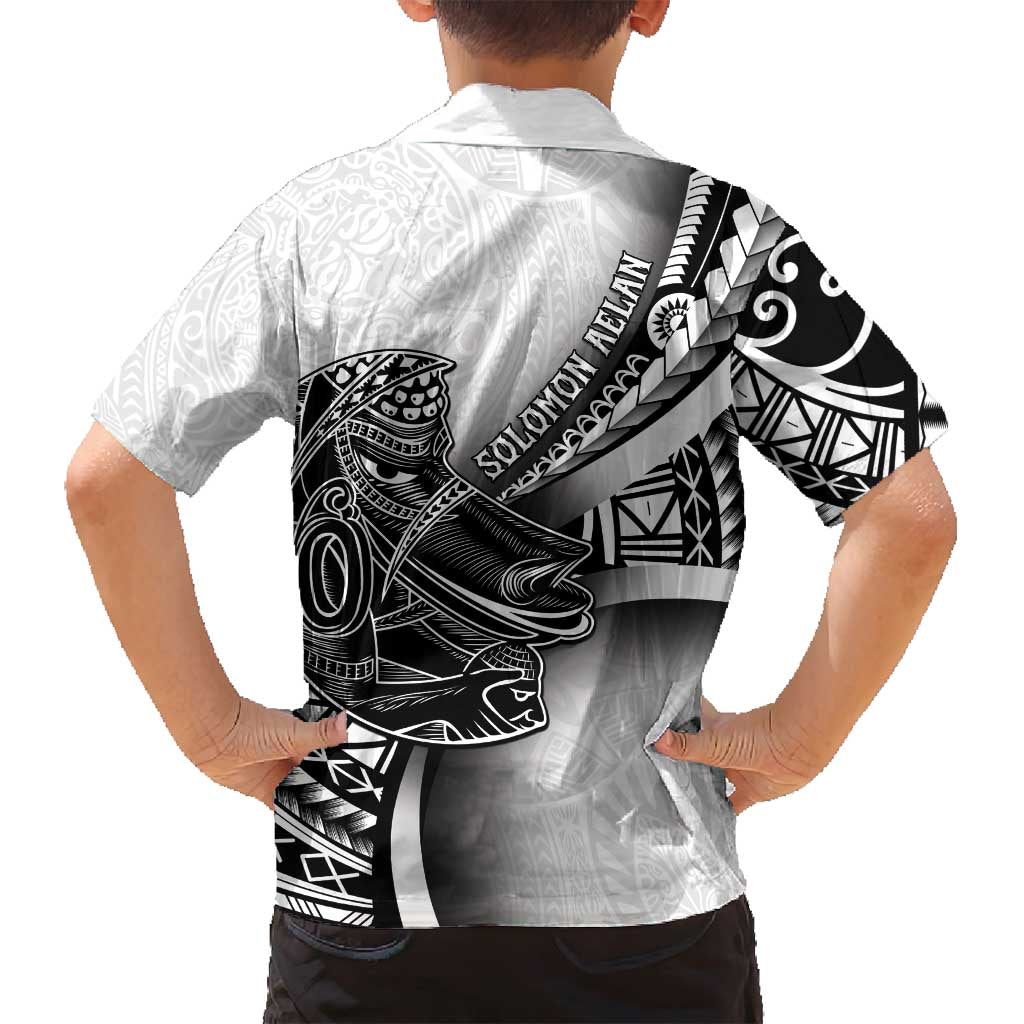 Solomon Islands Nguzunguzu Family Matching Long Sleeve Bodycon Dress and Hawaiian Shirt Polynesian Tribal Pattern