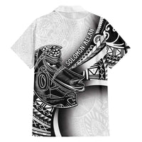 Solomon Islands Nguzunguzu Family Matching Off Shoulder Maxi Dress and Hawaiian Shirt Polynesian Tribal Pattern