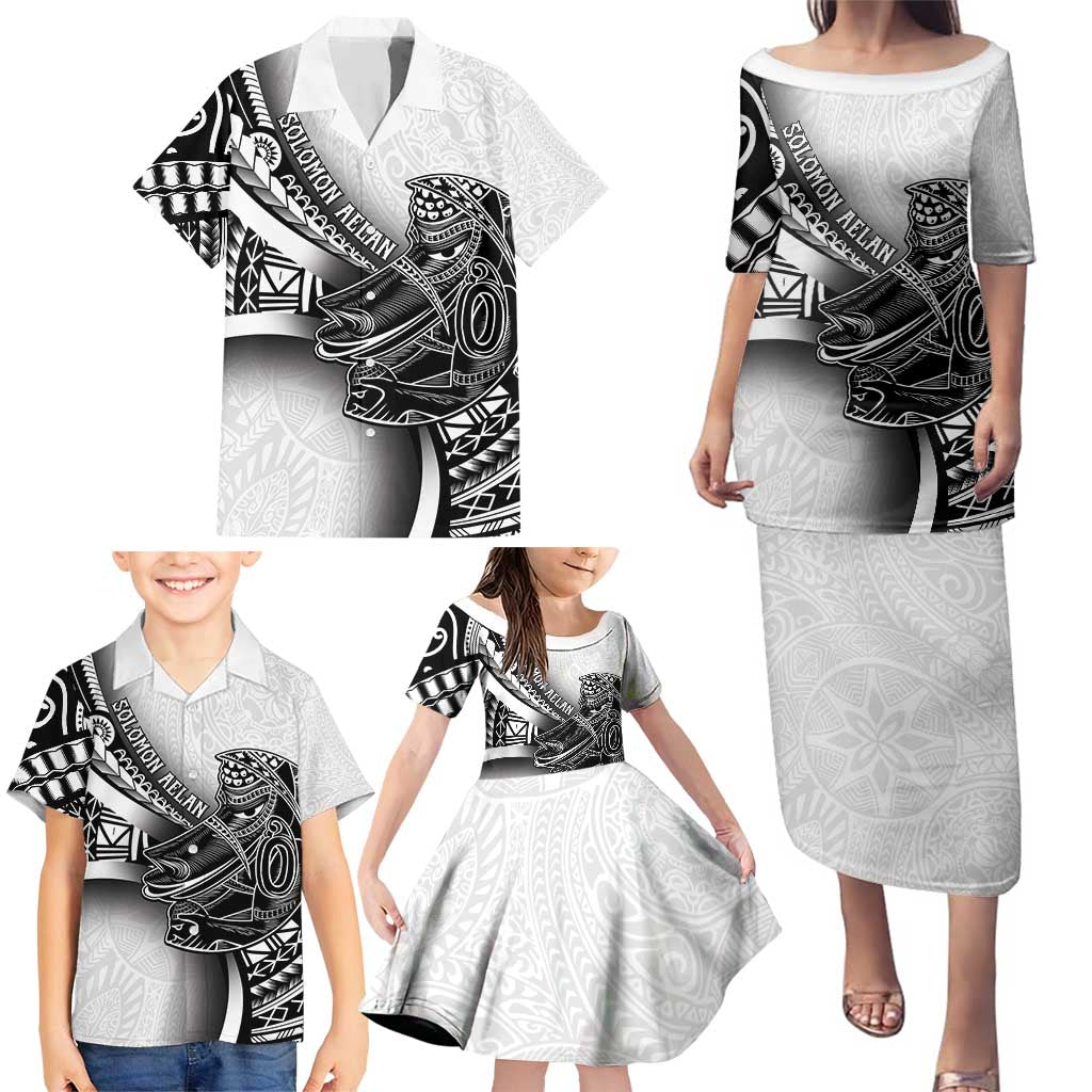 Solomon Islands Nguzunguzu Family Matching Puletasi and Hawaiian Shirt Polynesian Tribal Pattern