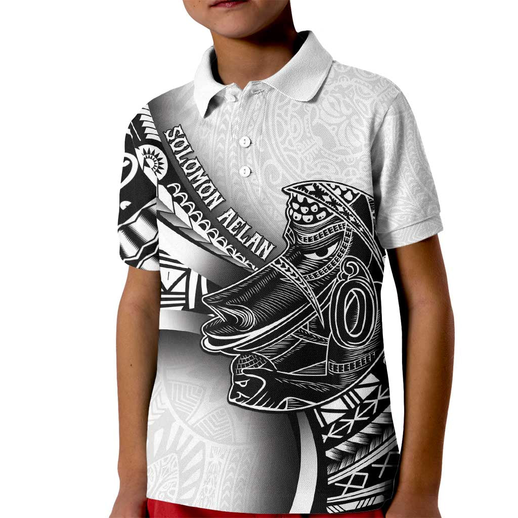 Solomon Islands Nguzunguzu Kid Polo Shirt Polynesian Tribal Pattern