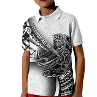 Solomon Islands Nguzunguzu Kid Polo Shirt Polynesian Tribal Pattern