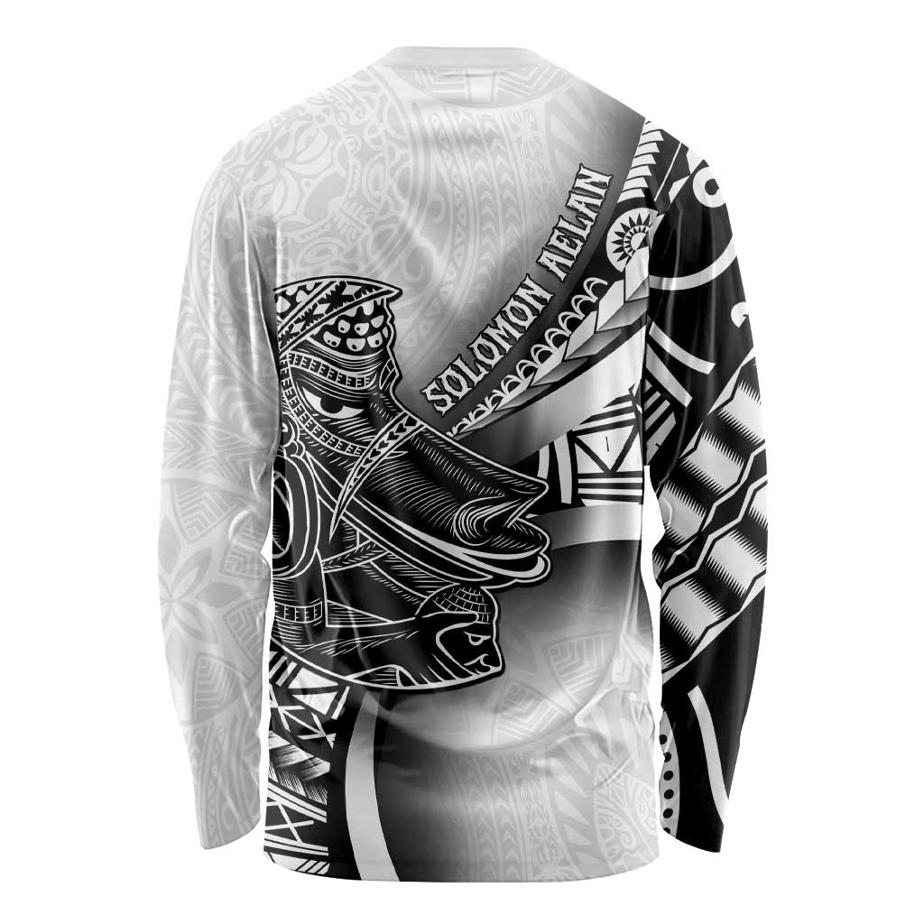 Solomon Islands Nguzunguzu Long Sleeve Shirt Polynesian Tribal Pattern