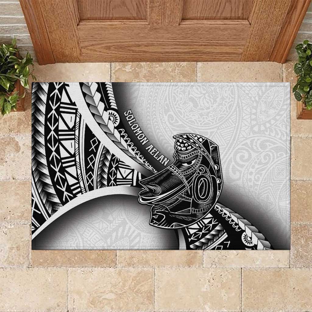 Solomon Islands Nguzunguzu Rubber Doormat Polynesian Tribal Pattern