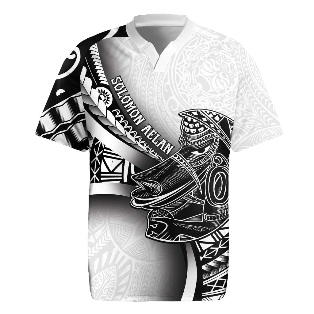 Solomon Islands Nguzunguzu Rugby Jersey Polynesian Tribal Pattern