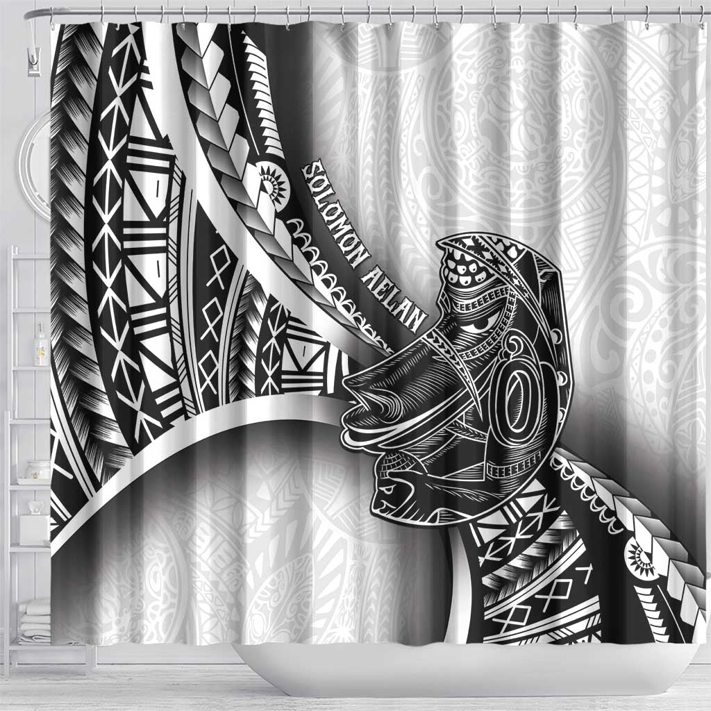 Solomon Islands Nguzunguzu Shower Curtain Polynesian Tribal Pattern