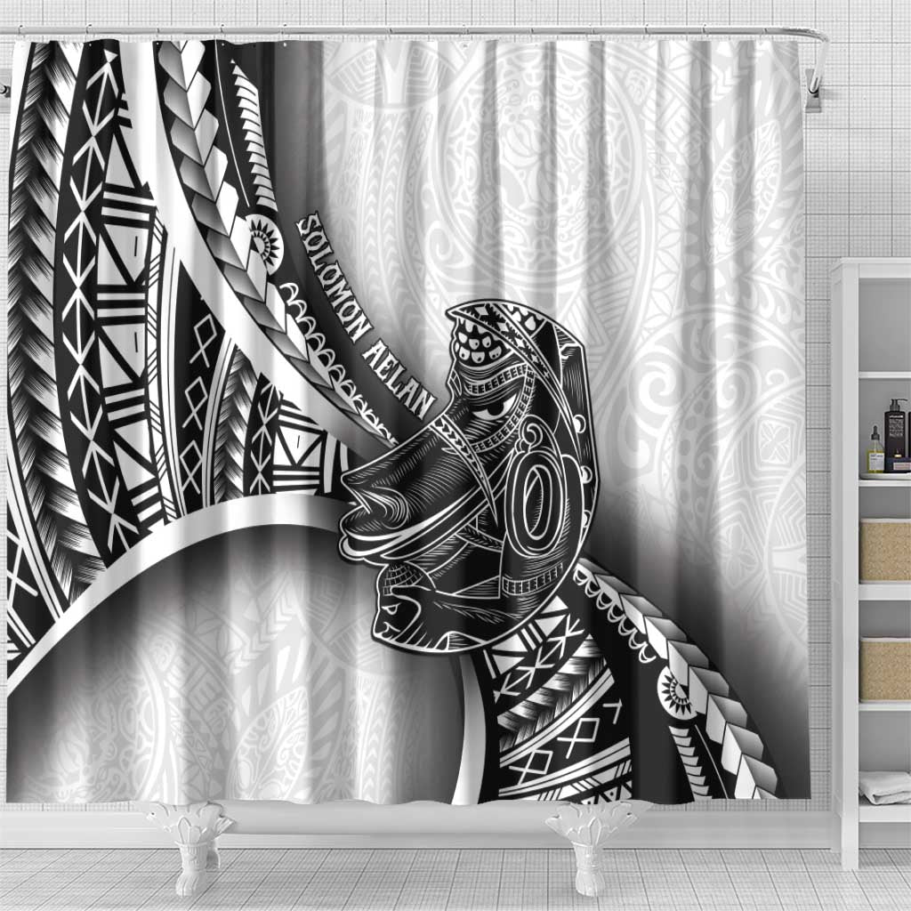 Solomon Islands Nguzunguzu Shower Curtain Polynesian Tribal Pattern