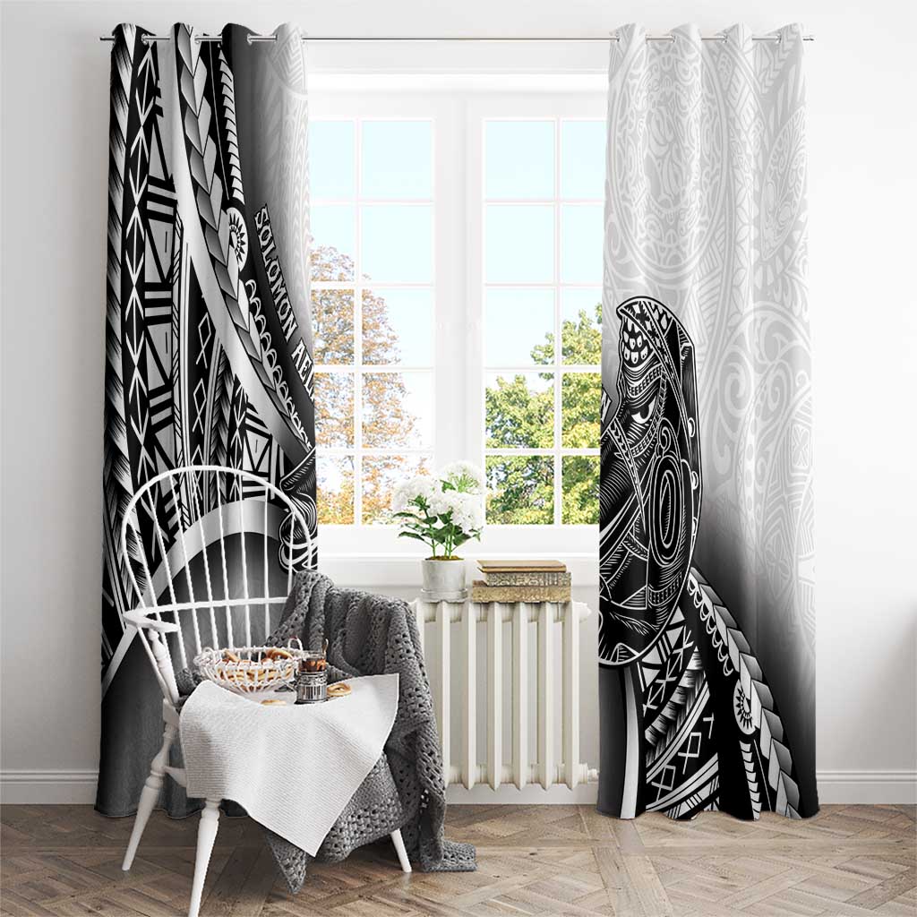 Solomon Islands Nguzunguzu Window Curtain Polynesian Tribal Pattern