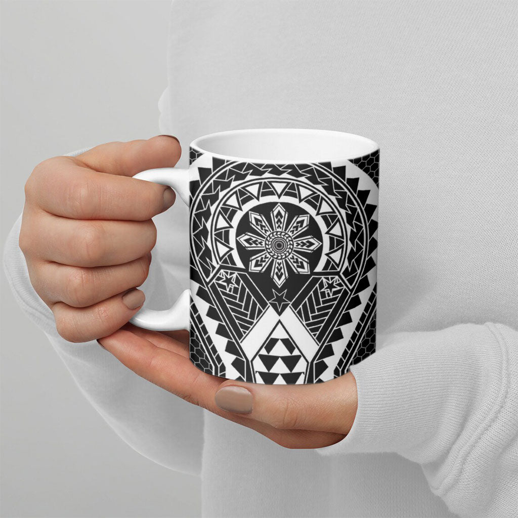 Philippines Batok Tribal Inspired Tattoo Black Ceramic Mug LT05 - Polynesian Pride