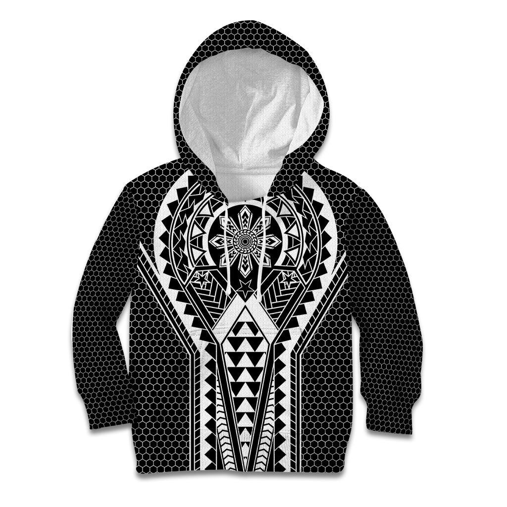 Philippines Batok Tribal Inspired Tattoo Black Kid Hoodie LT05 Hoodie Black - Polynesian Pride