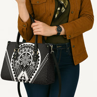 Philippines Batok Tribal Inspired Tattoo Black Leather Bag LT05 - Polynesian Pride