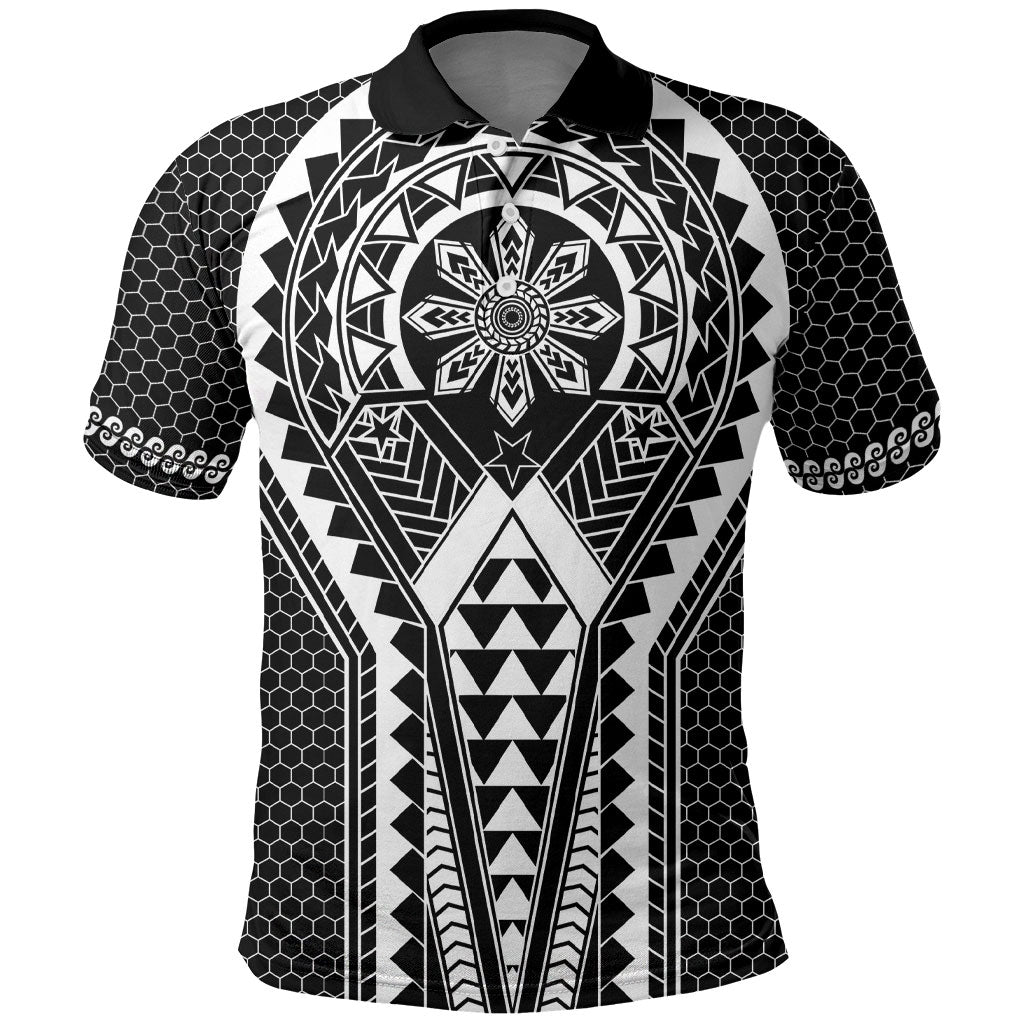 Philippines Batok Tribal Inspired Tattoo Black Polo Shirt LT05 Black - Polynesian Pride