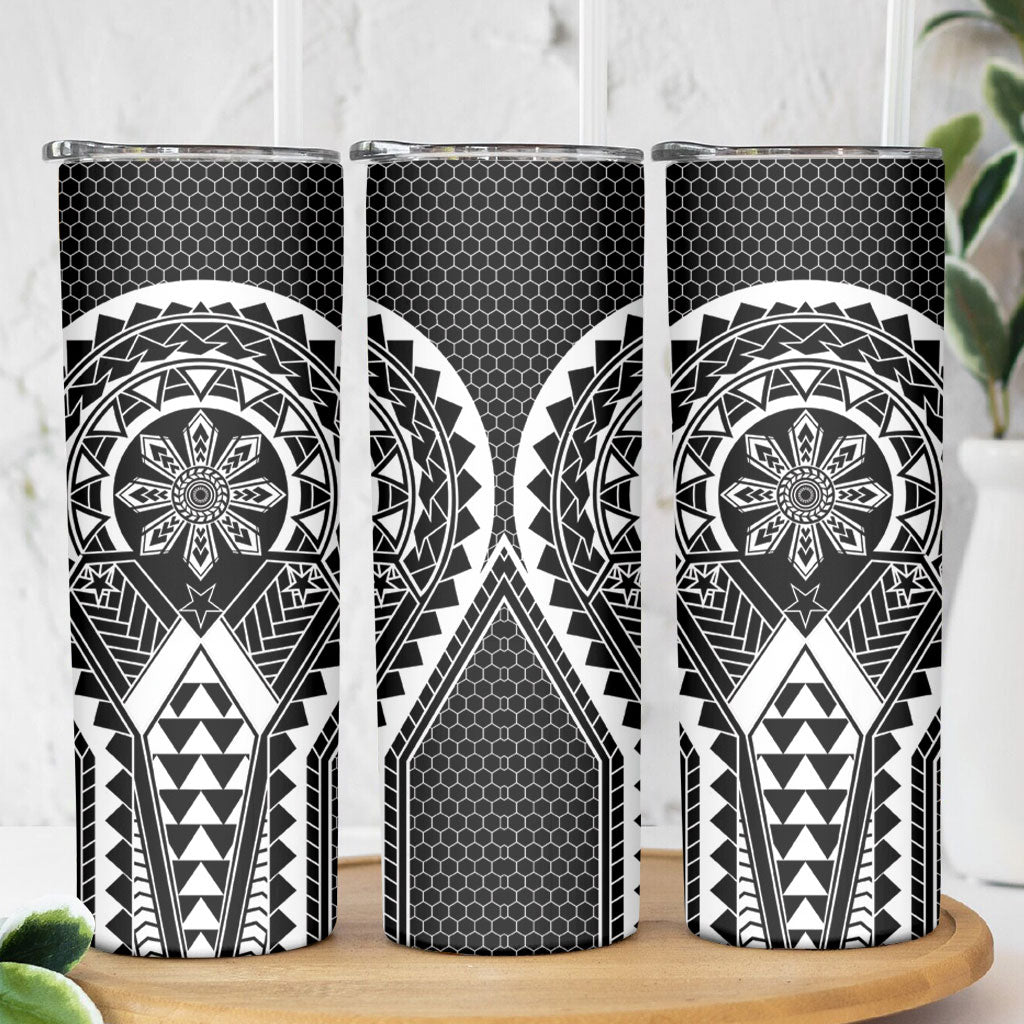 Philippines Batok Tribal Inspired Tattoo Black Skinny Tumbler LT05 - Polynesian Pride