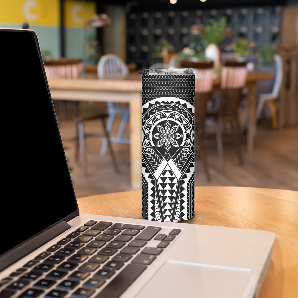 Philippines Batok Tribal Inspired Tattoo Black Skinny Tumbler LT05 - Polynesian Pride