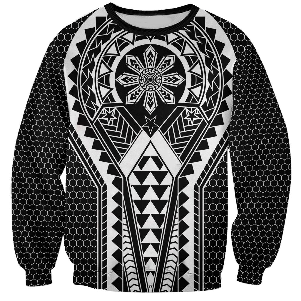 Philippines Batok Tribal Inspired Tattoo Black Sweatshirt LT05 Unisex Black - Polynesian Pride