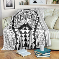 Philippines Batok Tribal Inspired Tattoo White Blanket LT05 White - Polynesian Pride