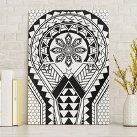 Philippines Batok Tribal Inspired Tattoo White Canvas Wall Art LT05 Without Frame White - Polynesian Pride