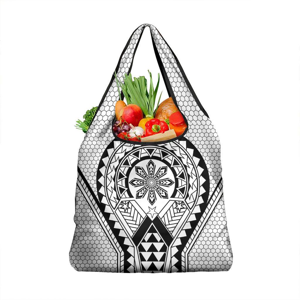 Philippines Batok Tribal Inspired Tattoo White Grocery Bag LT05 1-pack One Size White - Polynesian Pride