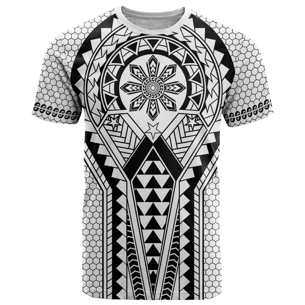 Philippines Batok Tribal Inspired Tattoo White T Shirt LT05 White - Polynesian Pride