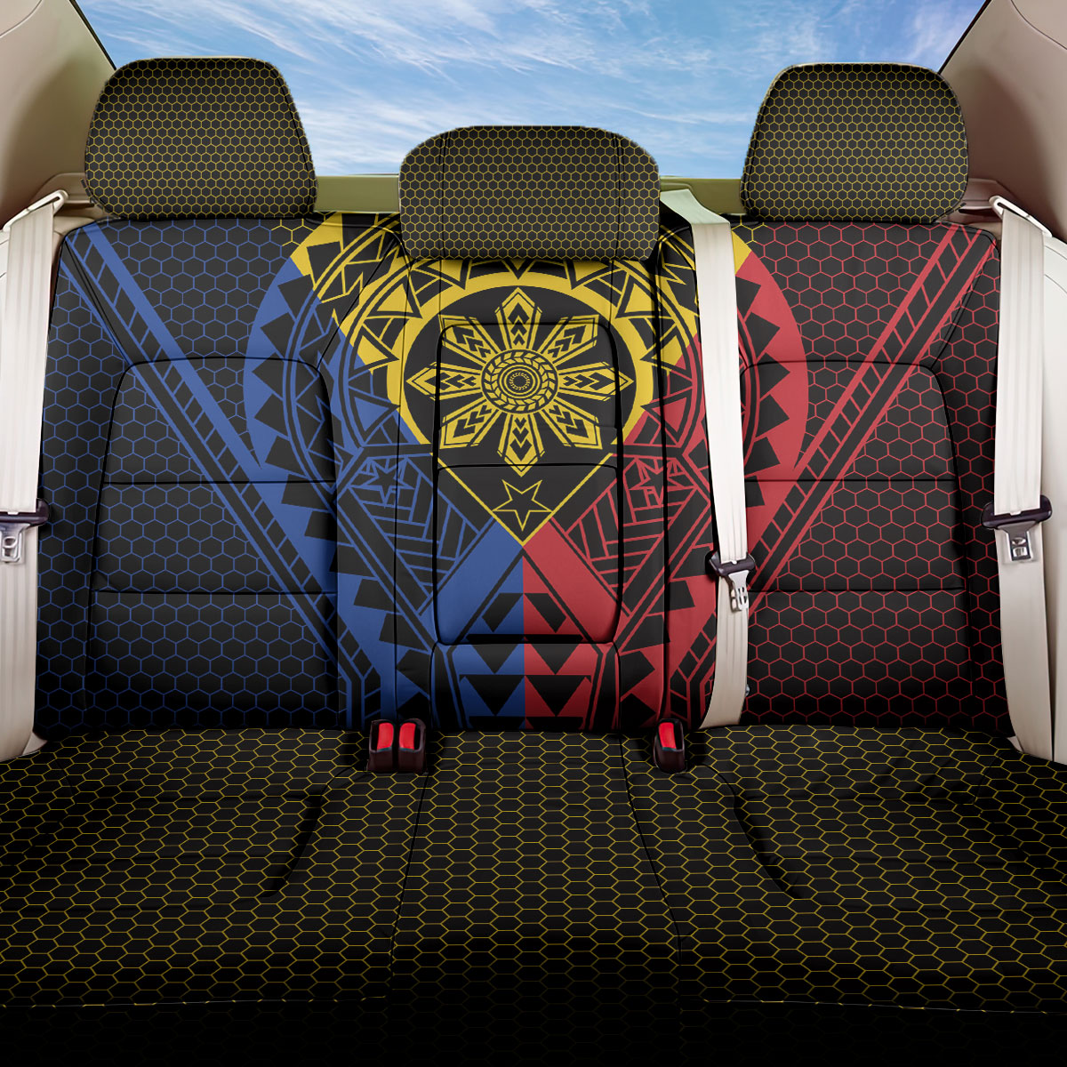 Philippines Batok Tribal Inspired Tattoo Back Car Seat Cover LT05 One Size Multicolor - Polynesian Pride