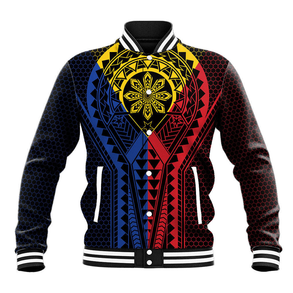 Philippines Batok Tribal Inspired Tattoo Baseball Jacket LT05 Unisex Multicolor - Polynesian Pride