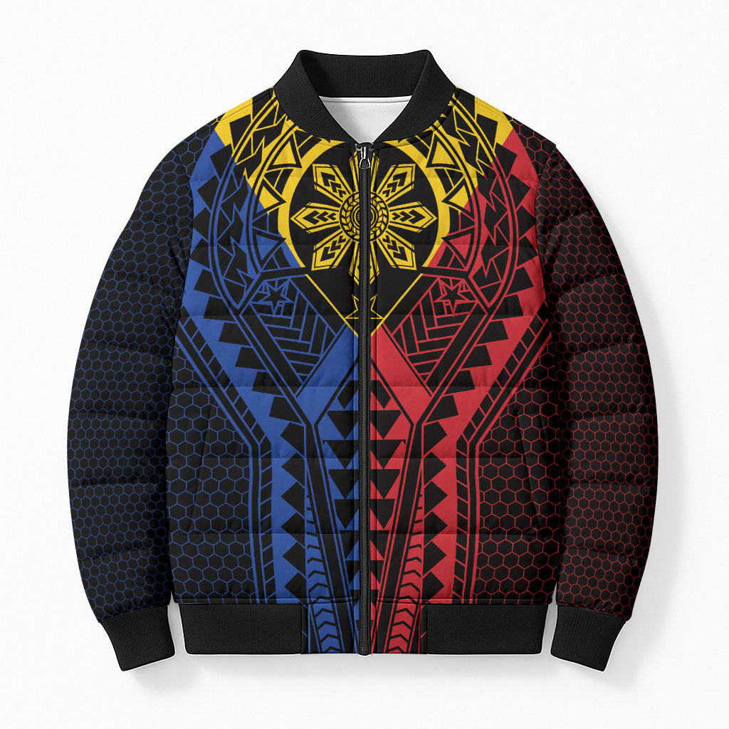 Philippines Batok Tribal Inspired Tattoo Bomber Puffer Jacket LT05 Unisex Multicolor - Polynesian Pride