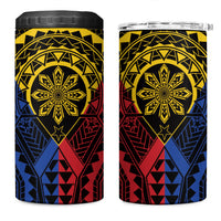 Philippines Batok Tribal Inspired Tattoo 4 in 1 Can Cooler Tumbler LT05 One Size: 16 oz Multicolor - Polynesian Pride