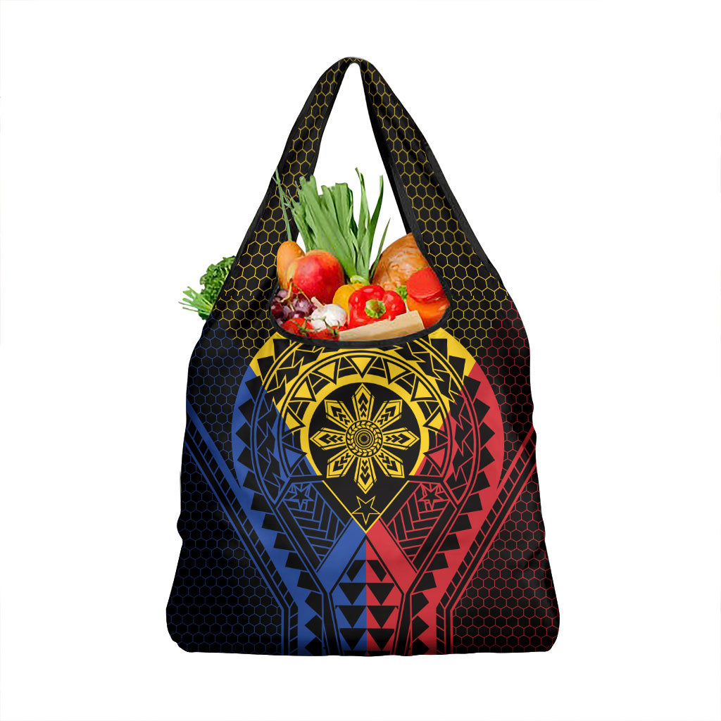 Philippines Batok Tribal Inspired Tattoo Grocery Bag LT05 1-pack One Size Multicolor - Polynesian Pride