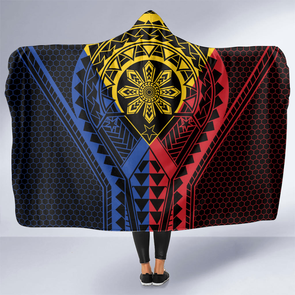 Philippines Batok Tribal Inspired Tattoo Hooded Blanket LT05 One Size Multicolor - Polynesian Pride