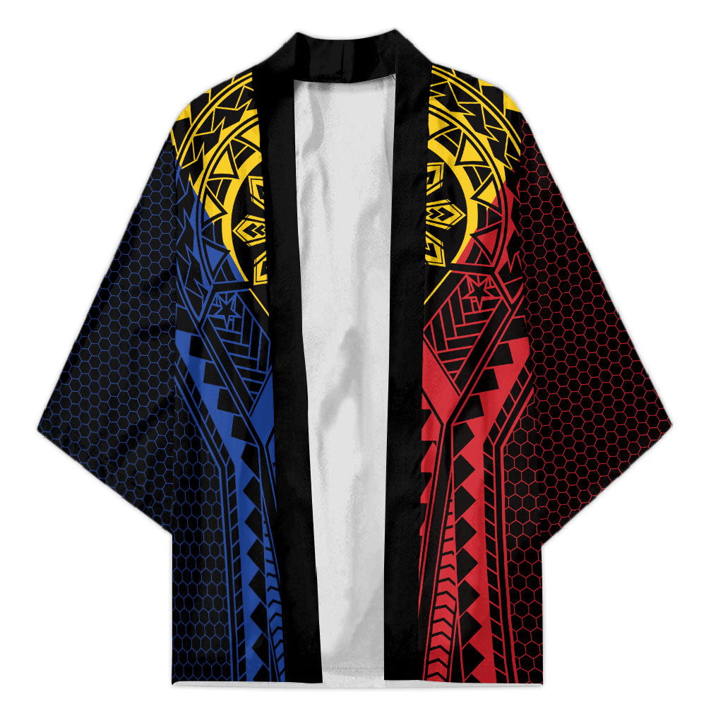 Philippines Batok Tribal Inspired Tattoo Kimono LT05 Unisex Multicolor - Polynesian Pride