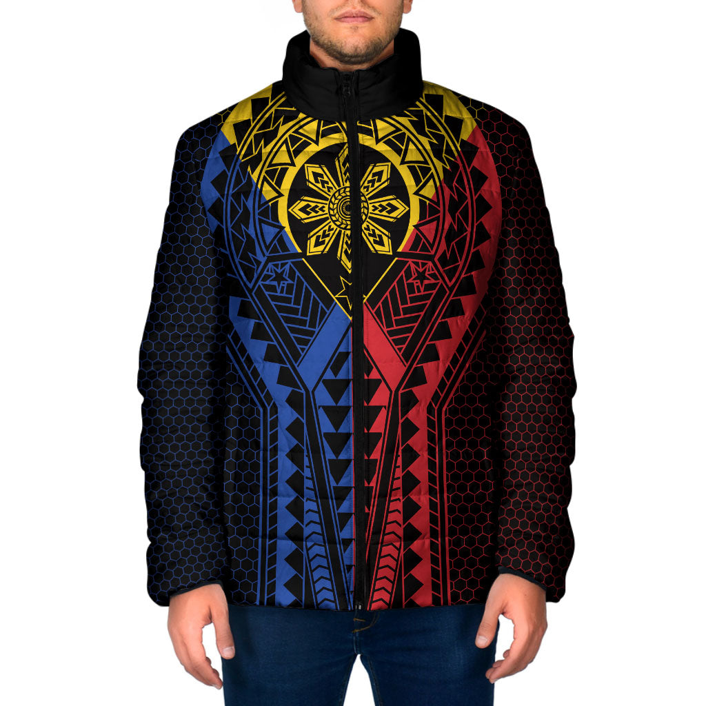 Philippines Batok Tribal Inspired Tattoo Padded Jacket LT05 Men Multicolor - Polynesian Pride