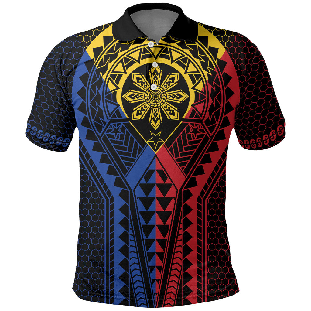 Philippines Batok Tribal Inspired Tattoo Polo Shirt LT05 Multicolor - Polynesian Pride