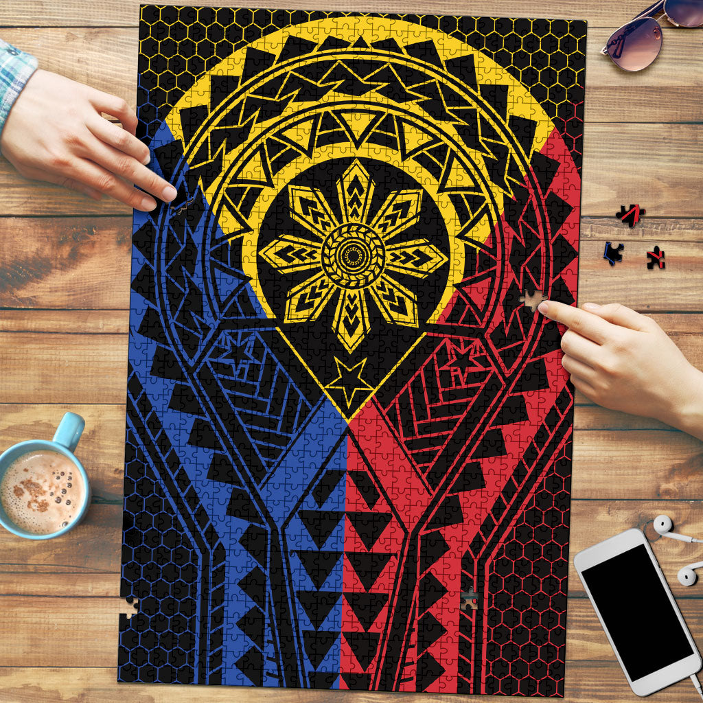 Philippines Batok Tribal Inspired Tattoo Puzzle LT05 Multicolor - Polynesian Pride