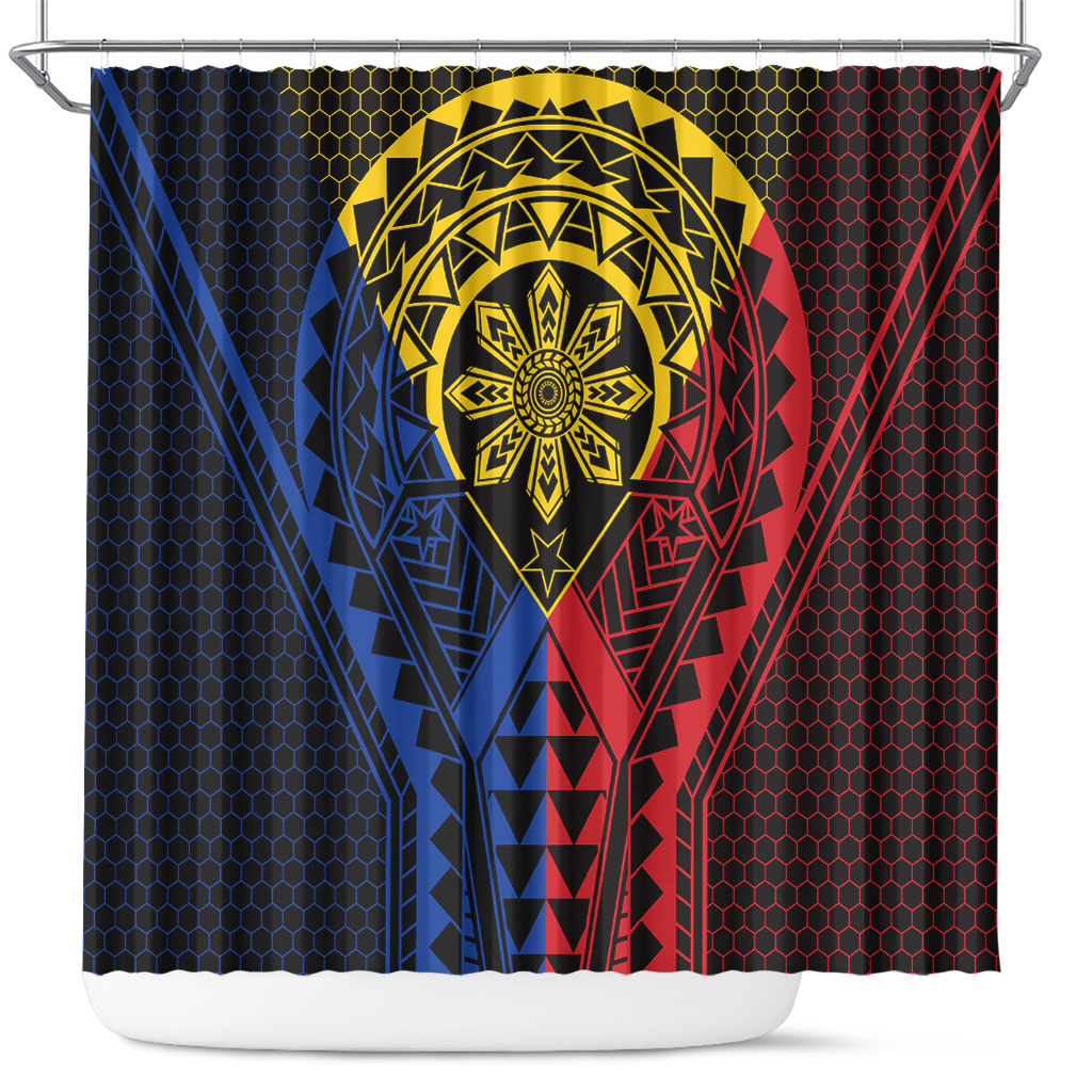 Philippines Batok Tribal Inspired Tattoo Shower Curtain LT05 Multicolor - Polynesian Pride