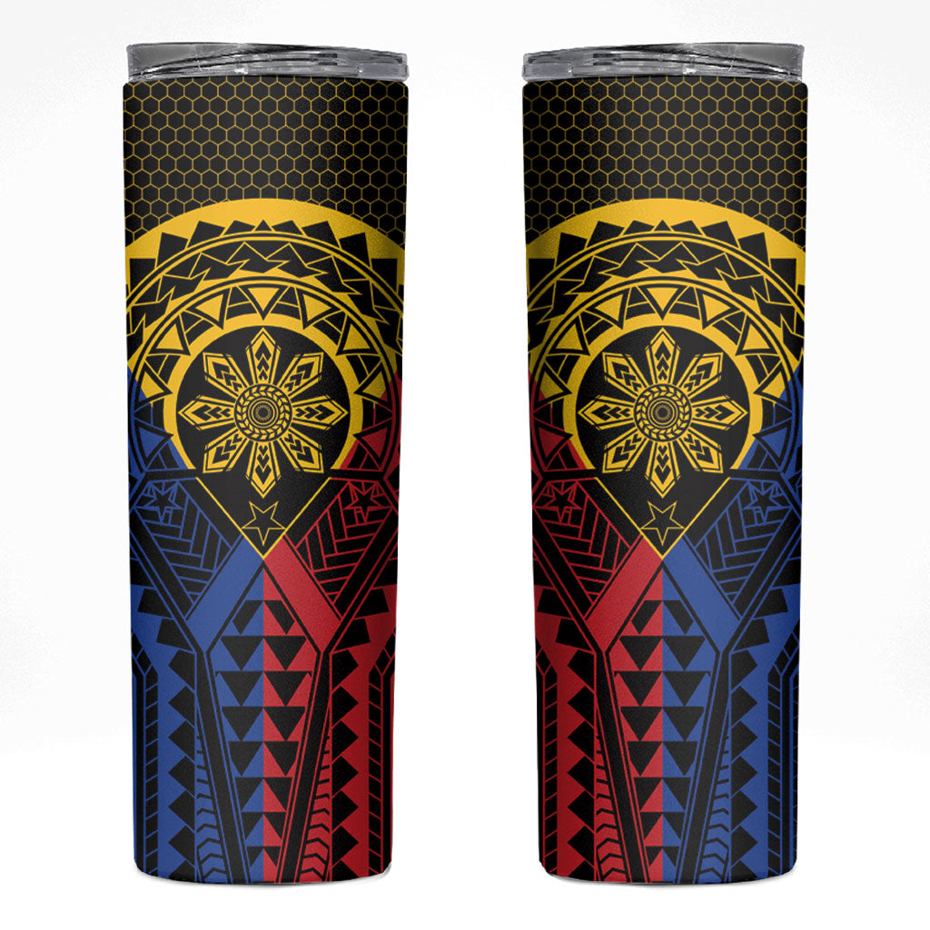 Philippines Batok Tribal Inspired Tattoo Skinny Tumbler LT05 Multicolor - Polynesian Pride