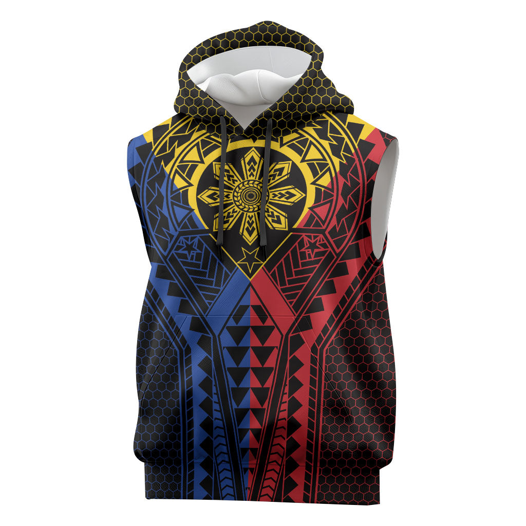 Philippines Batok Tribal Inspired Tattoo Sleeveless Hoodie LT05 Multicolor - Polynesian Pride