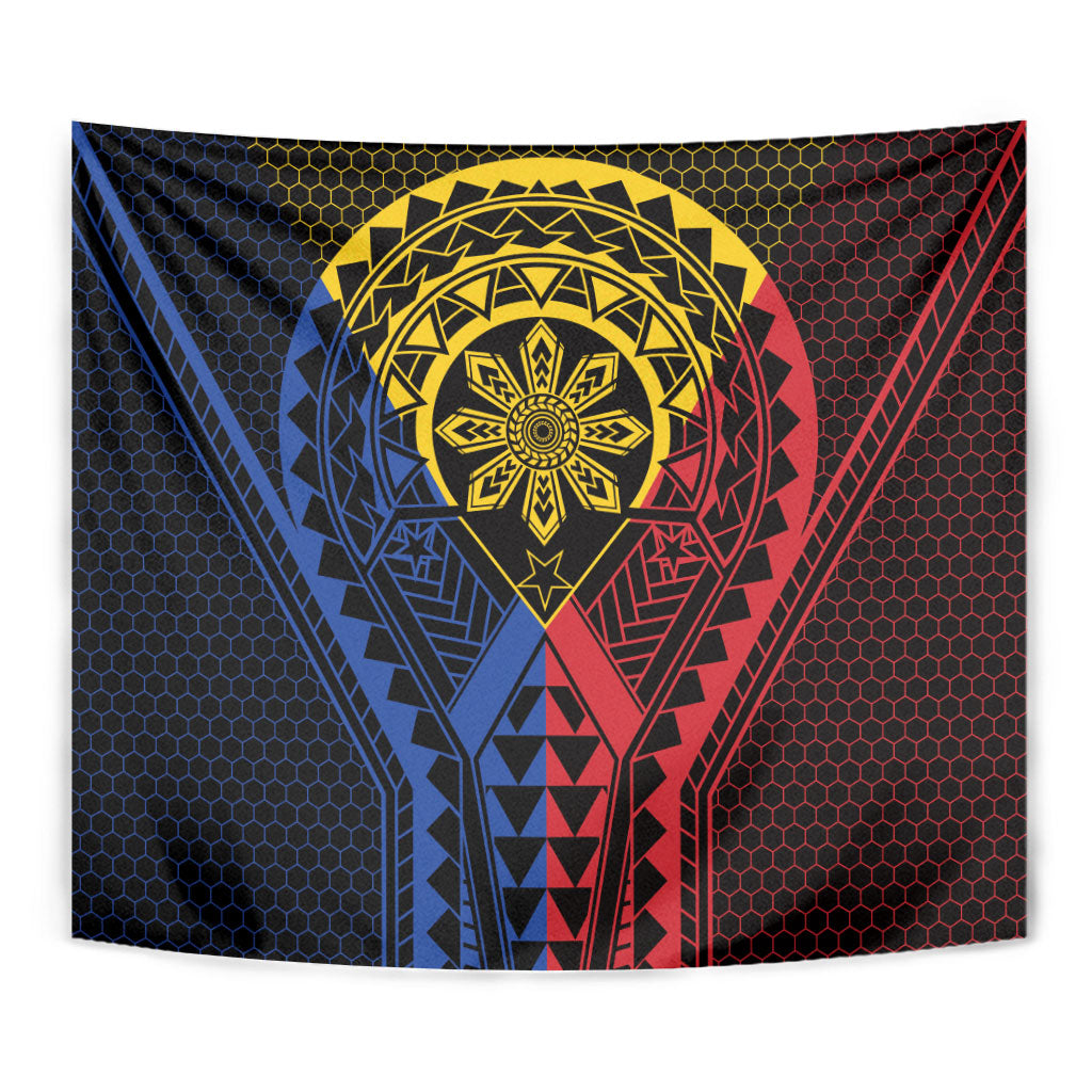 Philippines Batok Tribal Inspired Tattoo Tapestry LT05 - Polynesian Pride