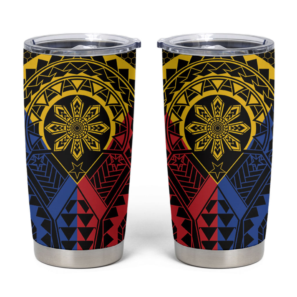 Philippines Batok Tribal Inspired Tattoo Tumbler Cup LT05 Multicolor - Polynesian Pride