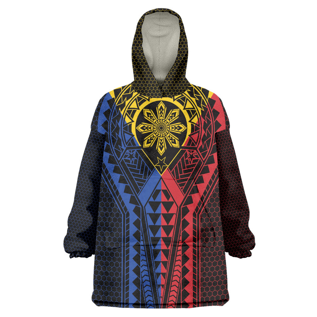 Philippines Batok Tribal Inspired Tattoo Wearable Blanket Hoodie LT05 One Size Multicolor - Polynesian Pride
