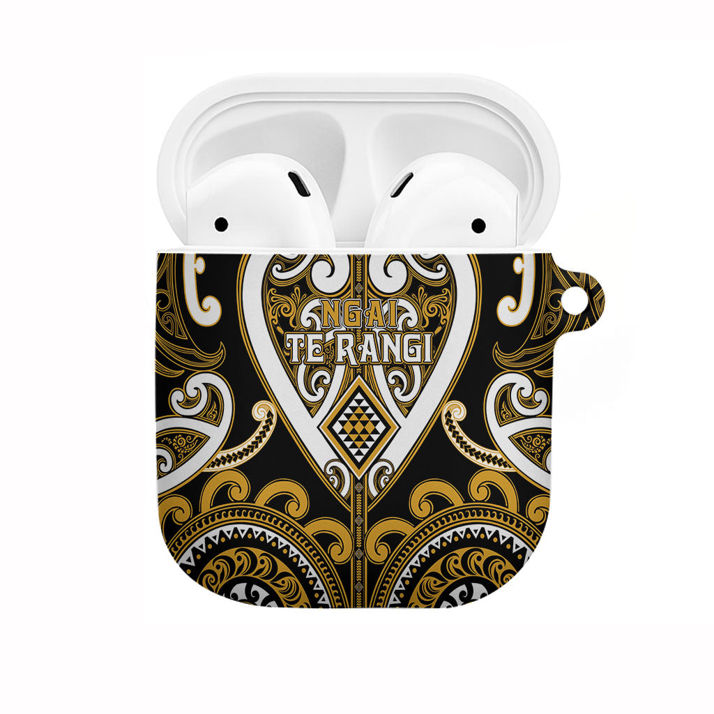 Aotearoa Ngai Te Rangi AirPods Case Maori Tribal Pattern LT05 Gold - Polynesian Pride