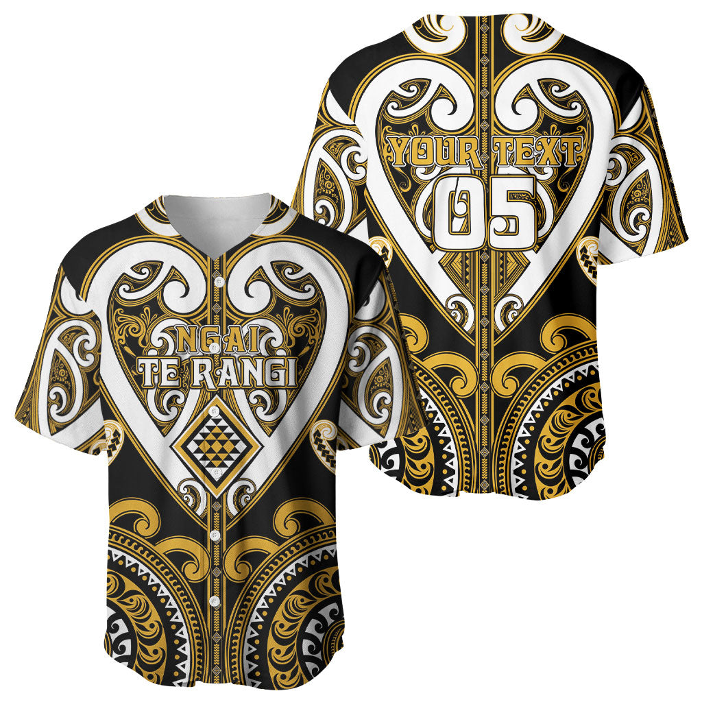 Custom Aotearoa Ngai Te Rangi Baseball Jersey Maori Tribal Pattern LT05 - Polynesian Pride