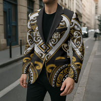 Custom Aotearoa Ngai Te Rangi Blazer Maori Tribal Pattern LT05 - Polynesian Pride