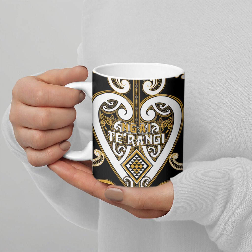 Custom Aotearoa Ngai Te Rangi Ceramic Mug Maori Tribal Pattern LT05 - Polynesian Pride