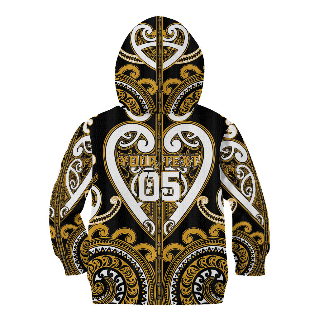 Custom Aotearoa Ngai Te Rangi Kid Hoodie Maori Tribal Pattern LT05 - Polynesian Pride