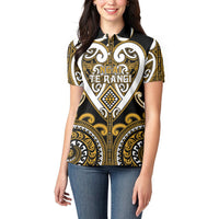 Custom Aotearoa Ngai Te Rangi Women Polo Shirt Maori Tribal Pattern LT05 - Polynesian Pride