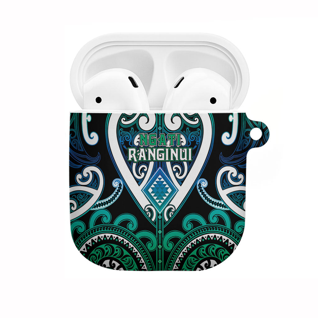 Aotearoa Ngati Ranginui AirPods Case Maori Tribal Pattern LT05 Cyan - Polynesian Pride