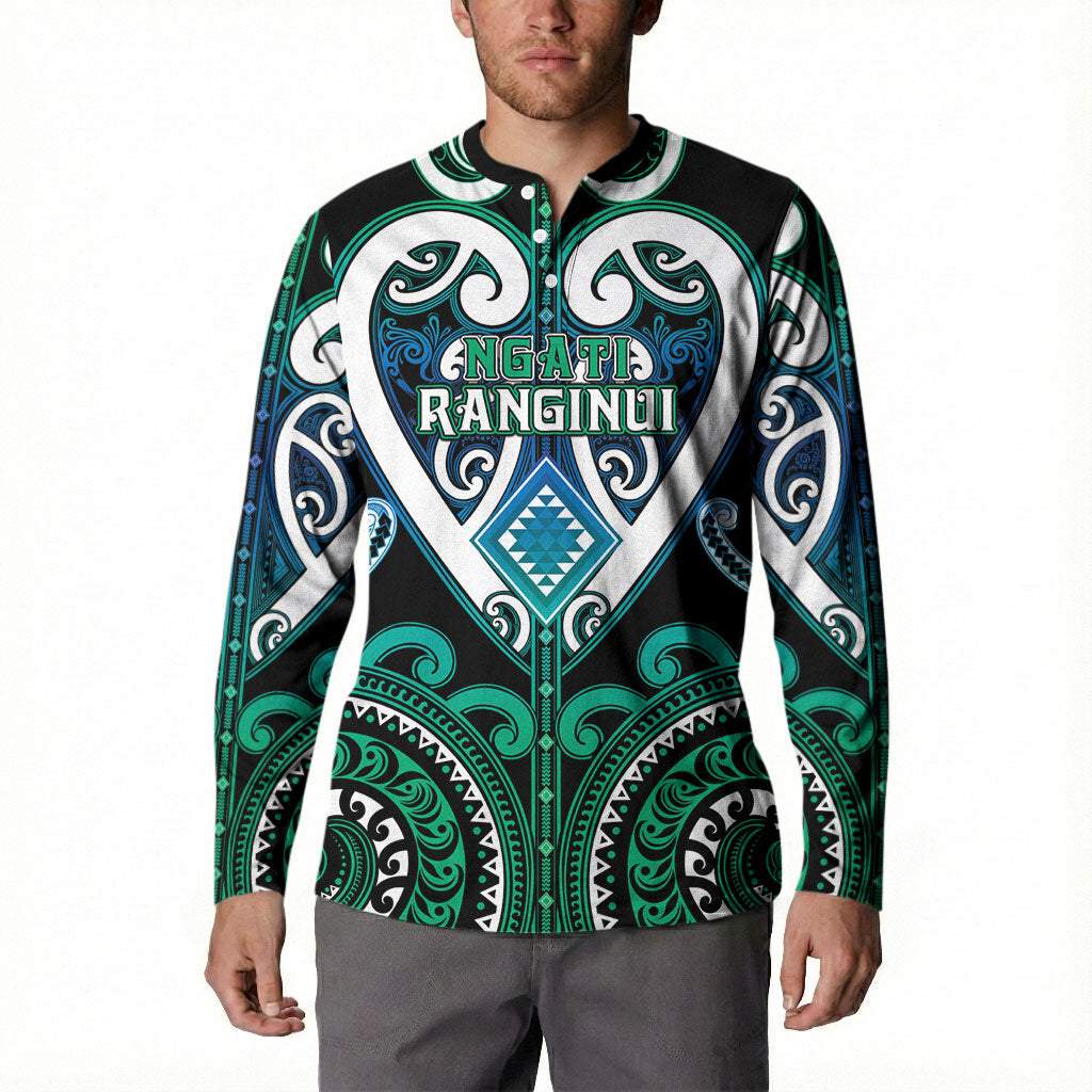 Custom Aotearoa Ngati Ranginui Button Sweatshirt Maori Tribal Pattern LT05 - Polynesian Pride