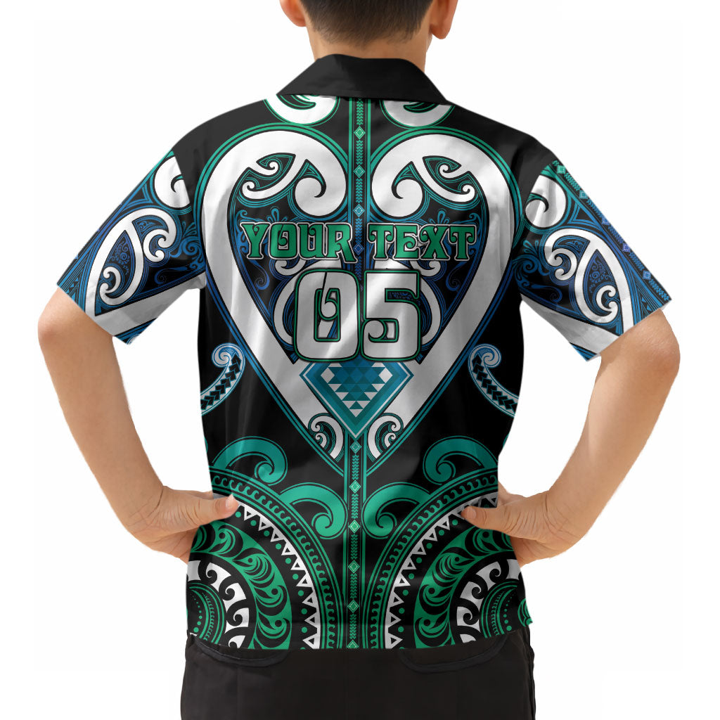 Custom Aotearoa Ngati Ranginui Kid Hawaiian Shirt Maori Tribal Pattern LT05 - Polynesian Pride