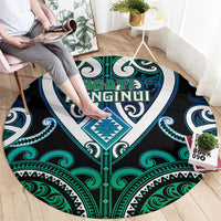 Aotearoa Ngati Ranginui Round Carpet Maori Tribal Pattern LT05 - Polynesian Pride