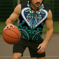 Custom Aotearoa Ngati Ranginui Sleeveless Zip Hoodie Maori Tribal Pattern LT05 - Polynesian Pride